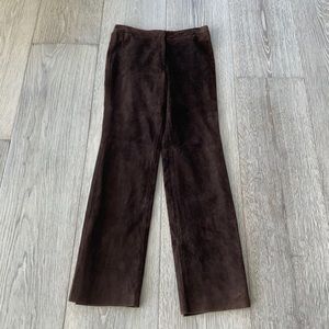 Vintage I.N.C. Brown Suede Leather Pants. Size 8.
